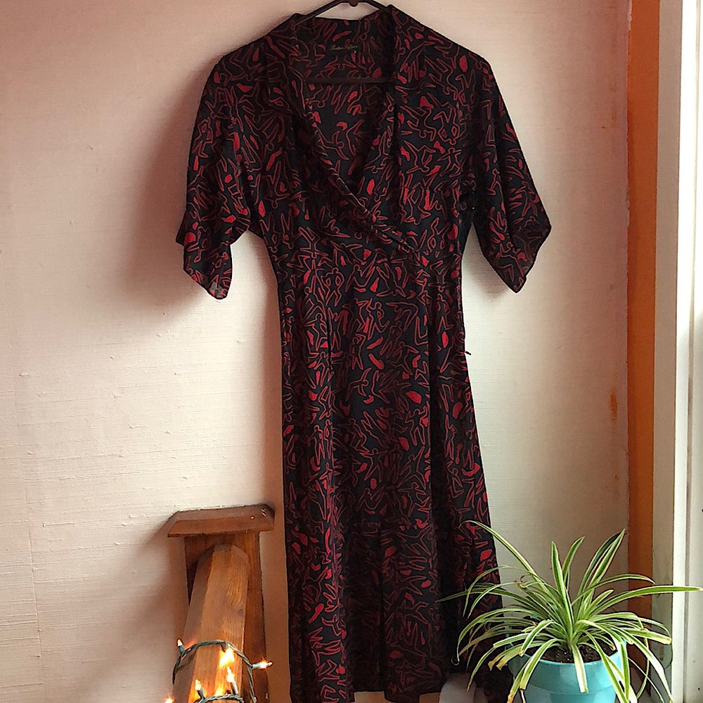 Flamenco Style 90s Pleated Dress